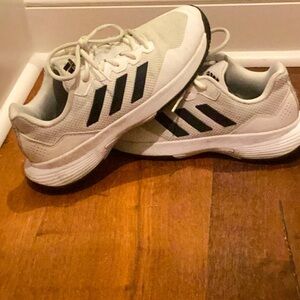 Adidas Tennis Shoes, Size 8, Black and White